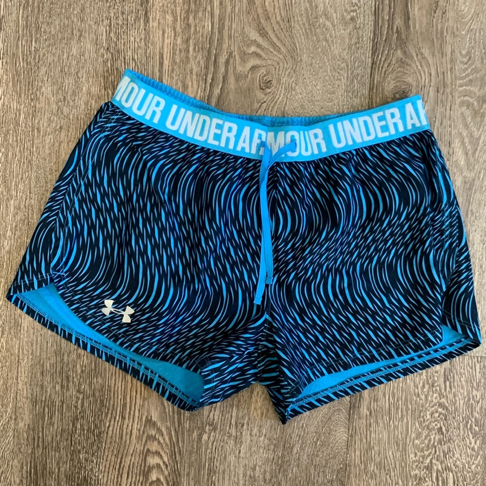 Black and Blue Under Armour Shorts